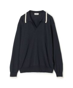 【別注】JOHN SMEDLEY ウール スキッパーネック ニット