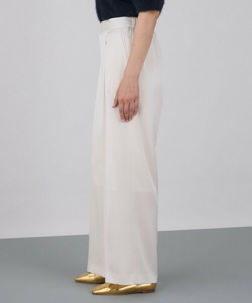 TOMORROWLAND / トゥモローランド スラックス・ドレスパンツ | サテンジョーゼット タックワイドパンツ | 詳細11