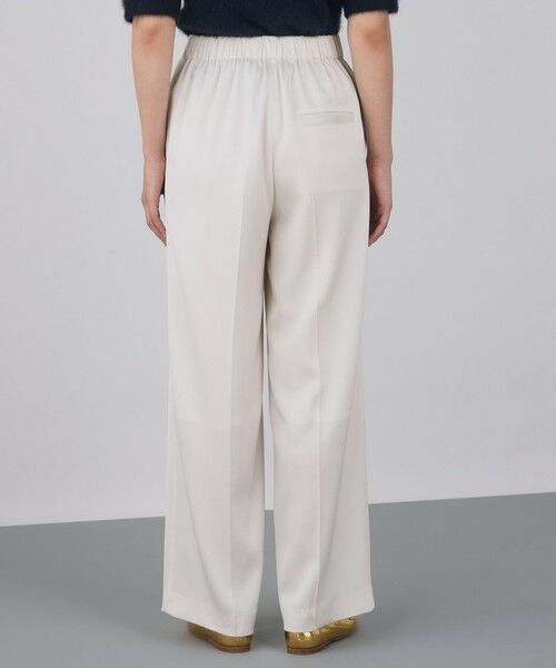 TOMORROWLAND / トゥモローランド スラックス・ドレスパンツ | サテンジョーゼット タックワイドパンツ | 詳細12