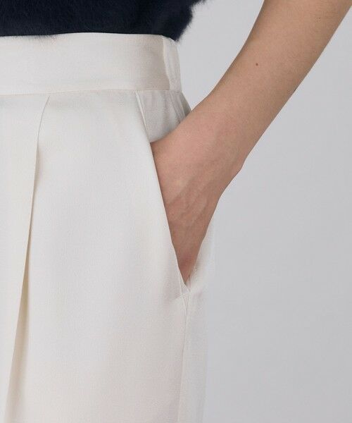 TOMORROWLAND / トゥモローランド スラックス・ドレスパンツ | サテンジョーゼット タックワイドパンツ | 詳細15