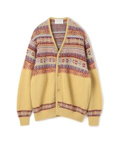 TOOMRROWLAND tricot ナイロンモヘヤウール フェアアイルジャガード カーディガン