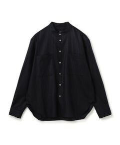 TOMORROWLAND / トゥモローランド シャツ・ブラウス | ライトフラノストレッチ スタンドカラーシャツ