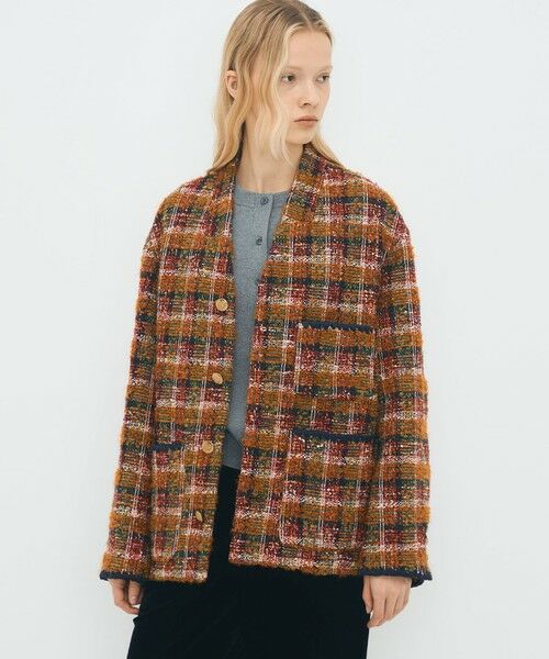 TOMORROWLAND / トゥモローランド ノーカラージャケット | CABaN ループツイード ノーカラージャケット | 詳細12