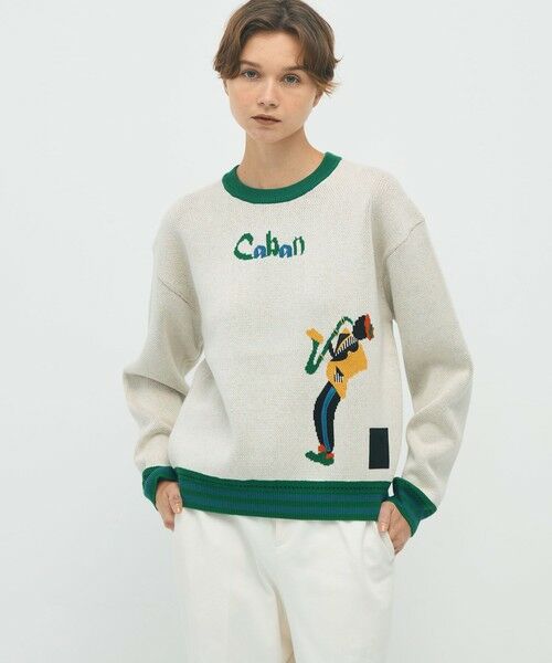 TOMORROWLAND / トゥモローランド ニット・セーター | CABaN コットンカシミヤジャカード JAZZ SAX クルーネックプルオーバー | 詳細10