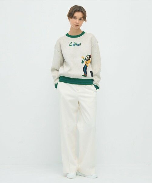 TOMORROWLAND / トゥモローランド ニット・セーター | CABaN コットンカシミヤジャカード JAZZ SAX クルーネックプルオーバー | 詳細9