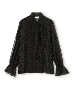 TOMORROWLAND / トゥモローランド シャツ・ブラウス（半袖以外） | フォイルカットジャカード ボウタイブラウス