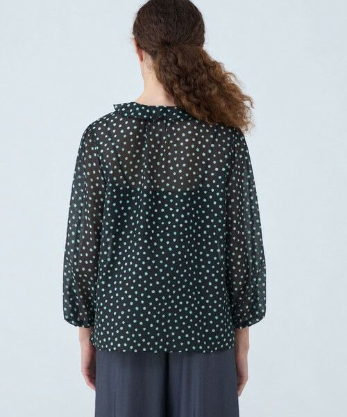 TOMORROWLAND / トゥモローランド シャツ・ブラウス(半袖以外) | シアーフラワープリント フレアータイブラウス | 詳細4