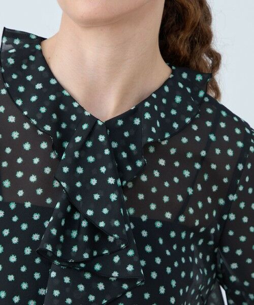 TOMORROWLAND / トゥモローランド シャツ・ブラウス(半袖以外) | シアーフラワープリント フレアータイブラウス | 詳細5