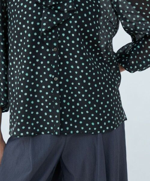 TOMORROWLAND / トゥモローランド シャツ・ブラウス(半袖以外) | シアーフラワープリント フレアータイブラウス | 詳細7
