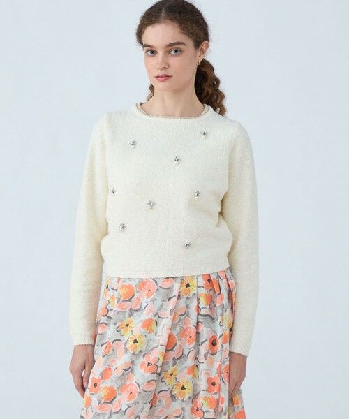 セール】 ビジューブークレー クルーネックプルオーバー