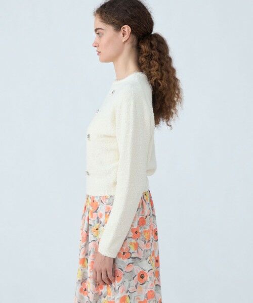 TOMORROWLAND / トゥモローランド ニット・セーター | ビジューブークレー クルーネックプルオーバー | 詳細3