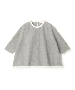 表情のある編地の表面感が特徴的なニットシリーズ。<br>透明糸とノットヤーンを使用し特殊な編み方をすることで、独特な質感を生み出しています。<br>プルオーバーはボディ・スリーブともにゆったりとしたシルエットでリラックスムード漂う一枚。<br>襟ぐりに配した〈Ballsey〉オリジナルの装飾テープや裾のフリンジディテールでアクセントをつけています。<br>シンプルながらもほど良く存在感があり、オンオフ問わずに幅広いスタイリングを楽しめるアイテムです。<br><br>※商品の色味は、商品単体または素材アップ画像をご確認ください<br><br>2025SS商品<br><br><b>店舗にお問い合わせの際は、下記の商品番号をお申し付けください。<br>商品番号:11-02-52-02204</b><br><br>※※ご自宅でのお洗濯の際は、洗濯方法を十分ご確認の上、やさしい手洗いをお願いいたします。