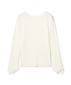 TOMORROWLAND / トゥモローランド ニット・セーター | レーステープコンビ ボートネックプルオーバー