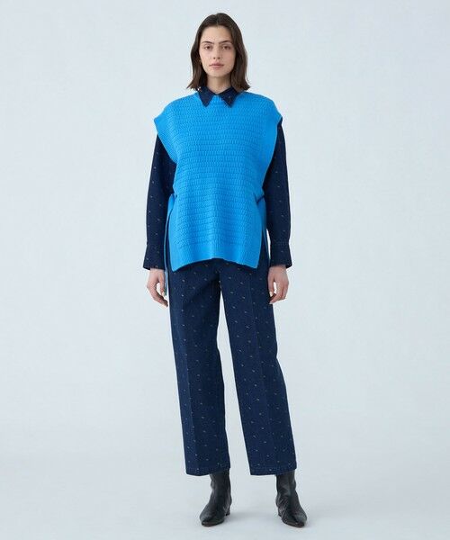 TOMORROWLAND / トゥモローランド ベスト | ハイブリッドコットン クルーネックベスト | 詳細1