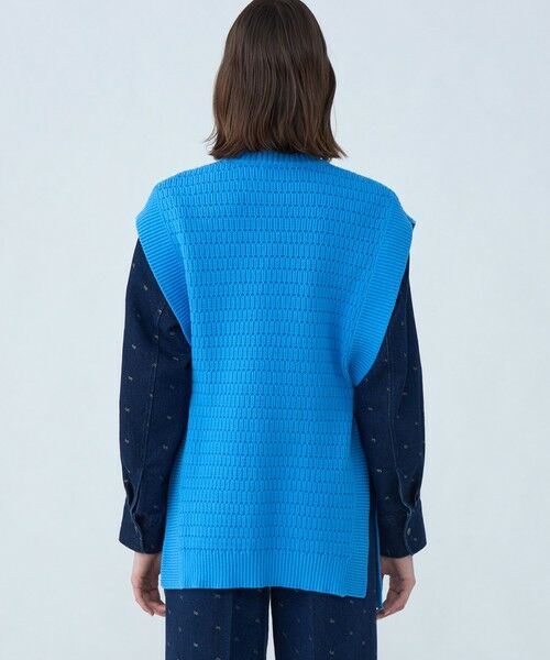 TOMORROWLAND / トゥモローランド ベスト | ハイブリッドコットン クルーネックベスト | 詳細4