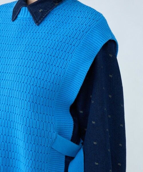 TOMORROWLAND / トゥモローランド ベスト | ハイブリッドコットン クルーネックベスト | 詳細6