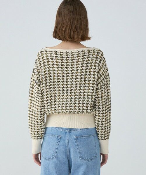 TOMORROWLAND / トゥモローランド ニット・セーター | ハウンドトゥース キーネックプルオーバー | 詳細4