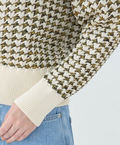 TOMORROWLAND / トゥモローランド ニット・セーター | ハウンドトゥース キーネックプルオーバー | 詳細6