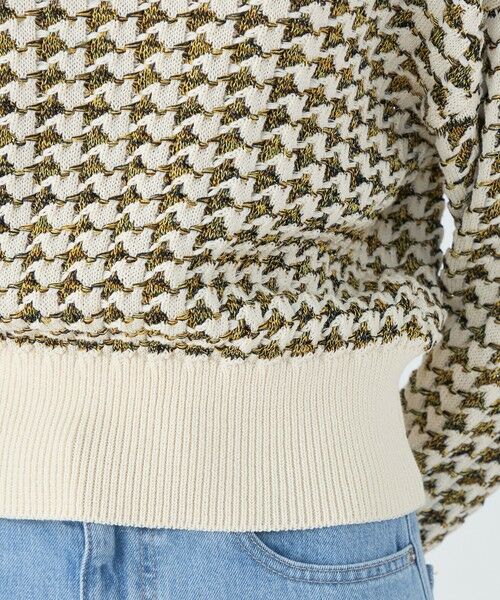 TOMORROWLAND / トゥモローランド ニット・セーター | ハウンドトゥース キーネックプルオーバー | 詳細7