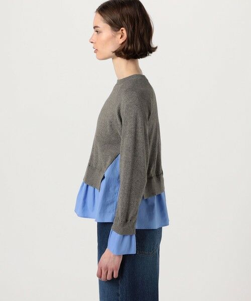 TOMORROWLAND / トゥモローランド ニット・セーター | ファブリックコンビ クルーネックプルオーバー | 詳細3