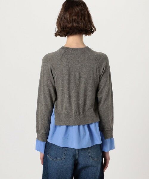 TOMORROWLAND / トゥモローランド ニット・セーター | ファブリックコンビ クルーネックプルオーバー | 詳細4