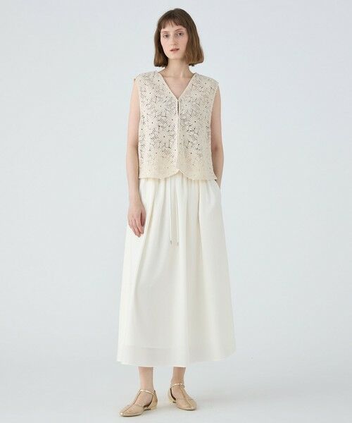 TOMORROWLAND / トゥモローランド ロング・マキシ丈スカート | 【WEB限定】クレープサテン ギャザーロングスカート | 詳細10