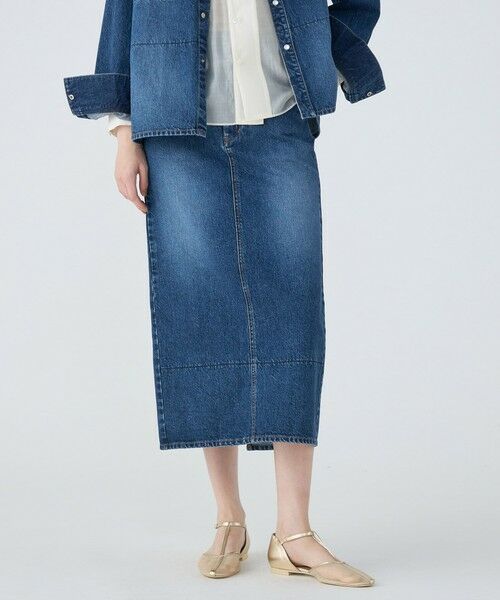 TOMORROWLAND / トゥモローランド デニムスカート | コットンデニム Iラインロングスカート | 詳細2