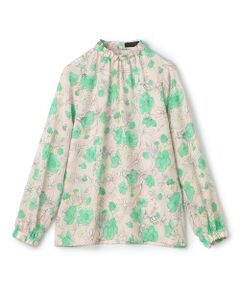 【TOMORROWLAND collection】カカオフラワープリント ボウタイブラウス カカオフラワープリント ボウタイブラウス（シャツ/ブラウス