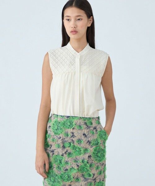 TOMORROWLAND / トゥモローランド シャツ・ブラウス | シアーオーガンジー ビーズヨークブラウス | 詳細2