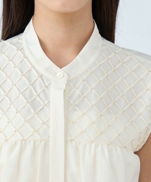 TOMORROWLAND / トゥモローランド シャツ・ブラウス | シアーオーガンジー ビーズヨークブラウス | 詳細5