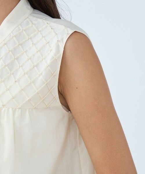 TOMORROWLAND / トゥモローランド シャツ・ブラウス | シアーオーガンジー ビーズヨークブラウス | 詳細6