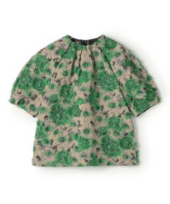 TOMORROWLAND / トゥモローランド シャツ・ブラウス | カットフラワージャカード ネックラインタックブラウス