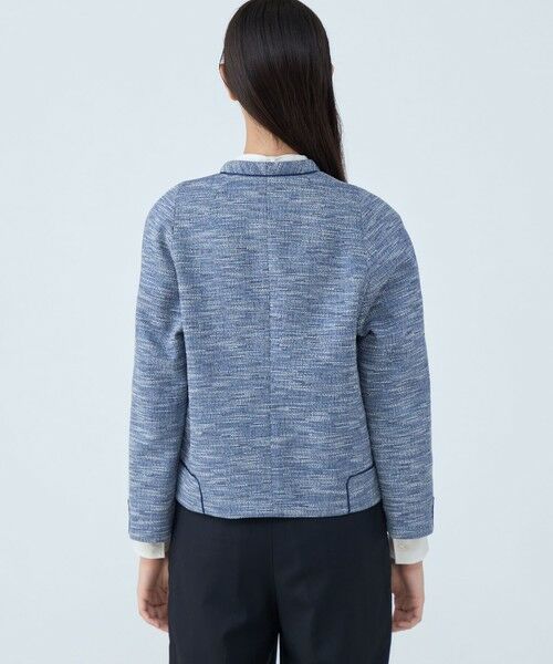 TOMORROWLAND / トゥモローランド ノーカラージャケット | ラメツイード クルーネックジャケット | 詳細5