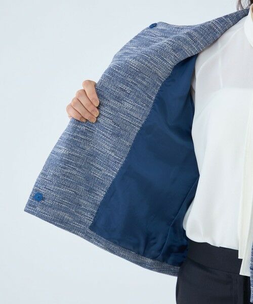 TOMORROWLAND / トゥモローランド ノーカラージャケット | ラメツイード クルーネックジャケット | 詳細6