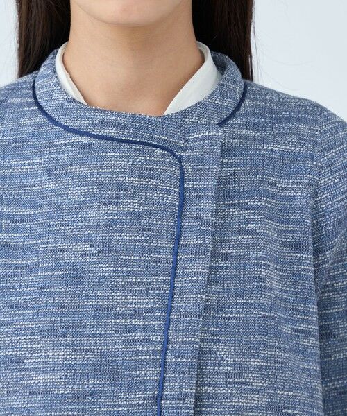 TOMORROWLAND / トゥモローランド ノーカラージャケット | ラメツイード クルーネックジャケット | 詳細7