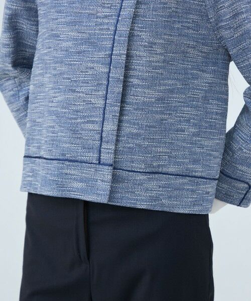 TOMORROWLAND / トゥモローランド ノーカラージャケット | ラメツイード クルーネックジャケット | 詳細9
