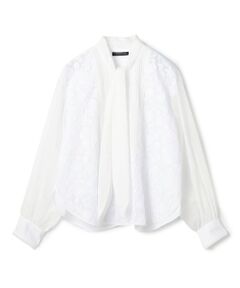 TOMORROWLAND / トゥモローランド シャツ・ブラウス（半袖以外） | ホワイトコンビネーション ボウタイブラウス
