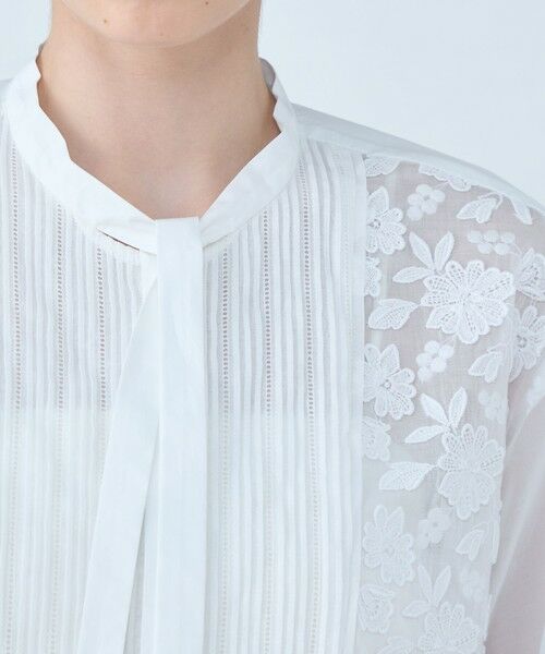 TOMORROWLAND / トゥモローランド シャツ・ブラウス（半袖以外） | ホワイトコンビネーション ボウタイブラウス | 詳細5