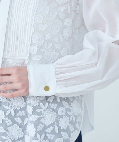 TOMORROWLAND / トゥモローランド シャツ・ブラウス（半袖以外） | ホワイトコンビネーション ボウタイブラウス | 詳細6