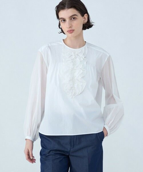 TOMORROWLAND セットアップ＆UNTITLED ブラウス セール】 ブラックコンビネーション ペプラムブラウス （シャツ