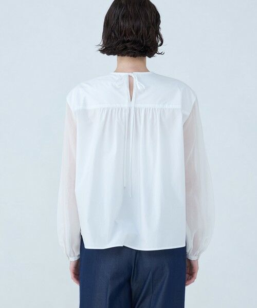 TOMORROWLAND / トゥモローランド シャツ・ブラウス（半袖以外） | ホワイトコンビネーション ラッフルブラウス | 詳細4
