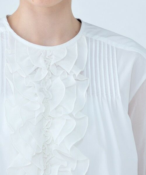 TOMORROWLAND / トゥモローランド シャツ・ブラウス（半袖以外） | ホワイトコンビネーション ラッフルブラウス | 詳細5