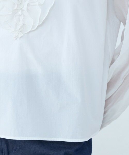 TOMORROWLAND / トゥモローランド シャツ・ブラウス（半袖以外） | ホワイトコンビネーション ラッフルブラウス | 詳細8
