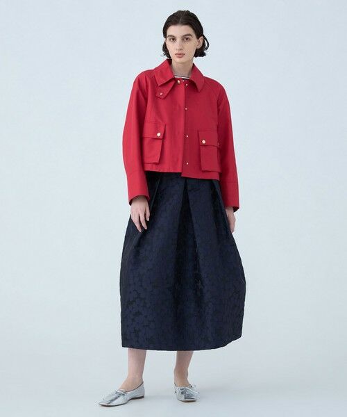 TOMORROWLAND / トゥモローランド ブルゾン | コットンシルクグログラン トラペーズワークジャケット | 詳細1