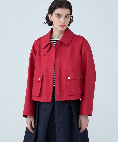 TOMORROWLAND / トゥモローランド ブルゾン | コットンシルクグログラン トラペーズワークジャケット | 詳細2