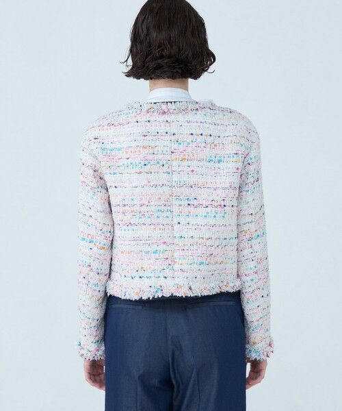 TOMORROWLAND / トゥモローランド ノーカラージャケット | パステルファンシー デニムコンビジャケット | 詳細4