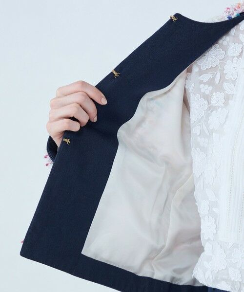 TOMORROWLAND / トゥモローランド ノーカラージャケット | パステルファンシー デニムコンビジャケット | 詳細5