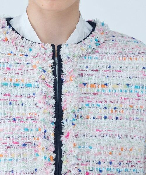 TOMORROWLAND / トゥモローランド ノーカラージャケット | パステルファンシー デニムコンビジャケット | 詳細6