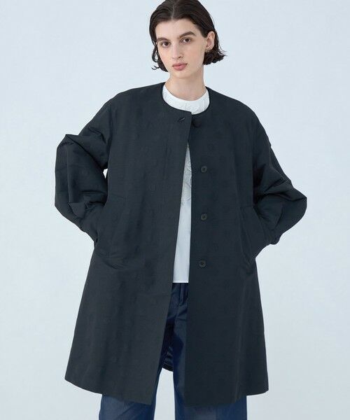 新品 トゥモローランド グログラン ノーカラーコート 定価36300円36 セール】 ドットグログラン パフノーカラーコート （その他