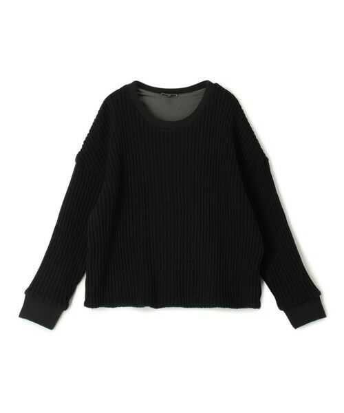 TOMORROWLAND/トゥモローランド コットンワッフル クルーネックプルオーバー WCKW3009 19 ブラック 1(M) TOMORROWLAND/トゥモローランド コットンワッフル クルーネックプルオーバー WCKW3009 19 ブラック 1(M)